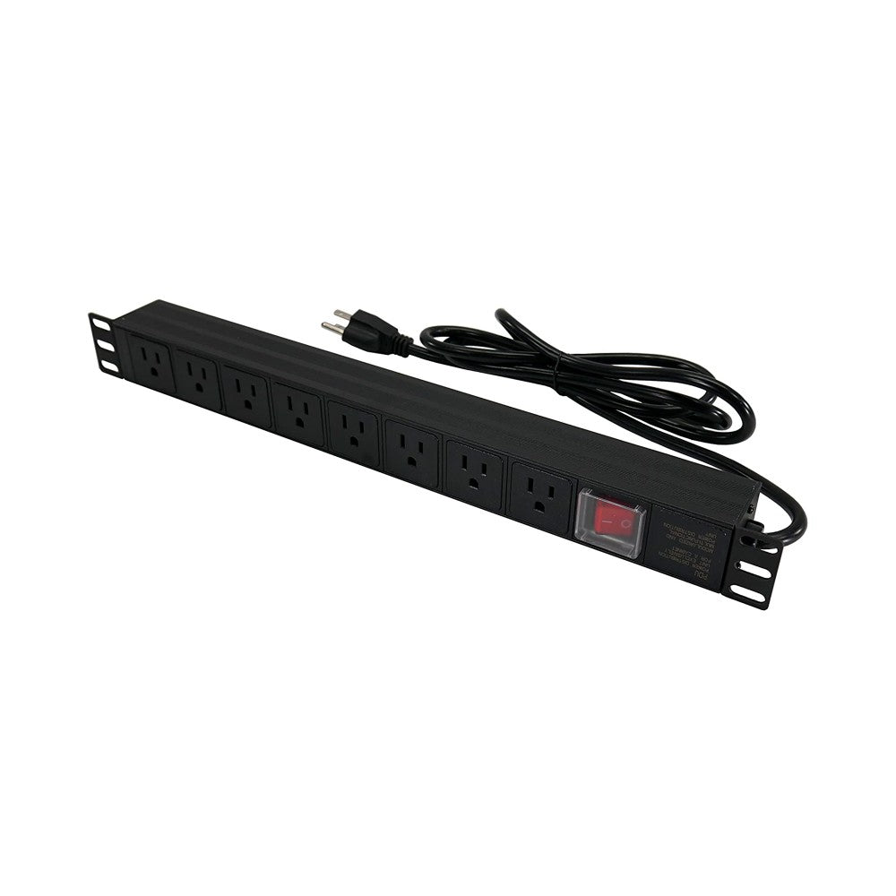 LinkBasic CFU08-B-P-B-B 8-way power distribution unit, US style, Plastic