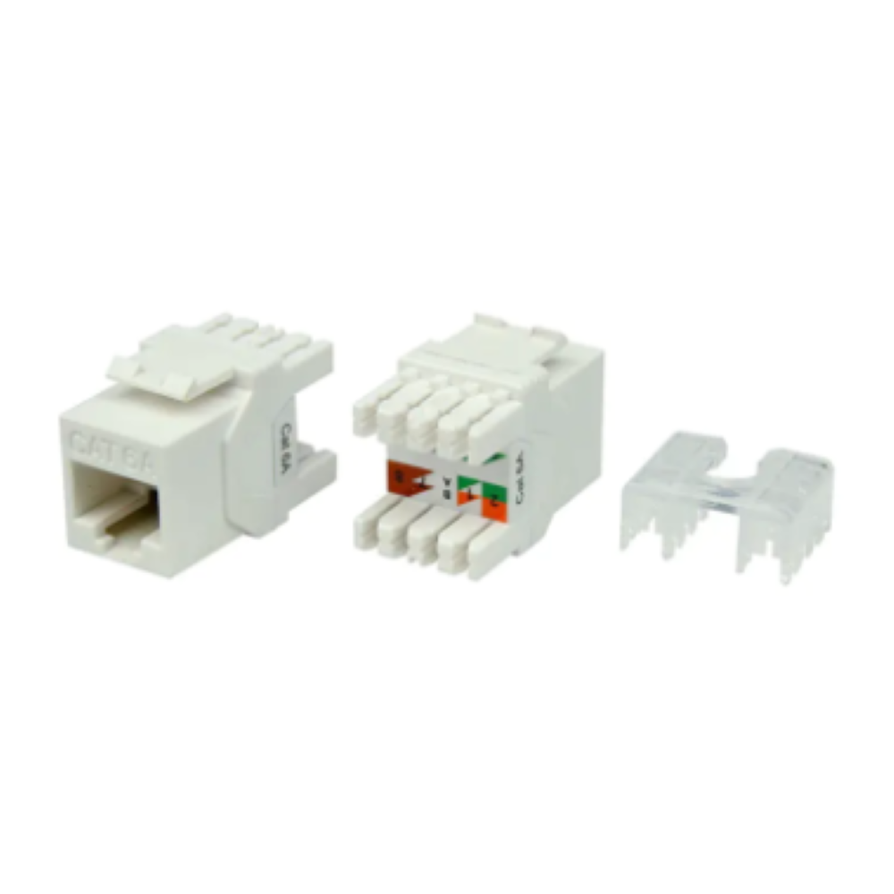 LinkBasic JKA09A-UC6A "CAT 6A Unshielded Keystone Jacks (180 Degree)"