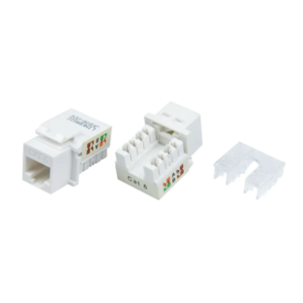 LinkBasic JKB06-UC6 Cat 6 UTP Keystone Jack 90 Degrees, White