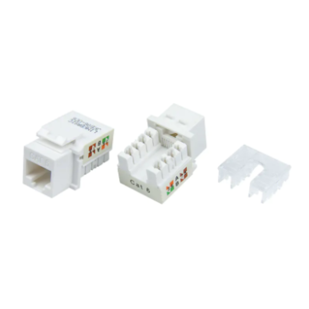 Linkbasic Connector LinkBasic JKB06-UC6 Cat 6 UTP Keystone Jack 90 Degrees, White ...