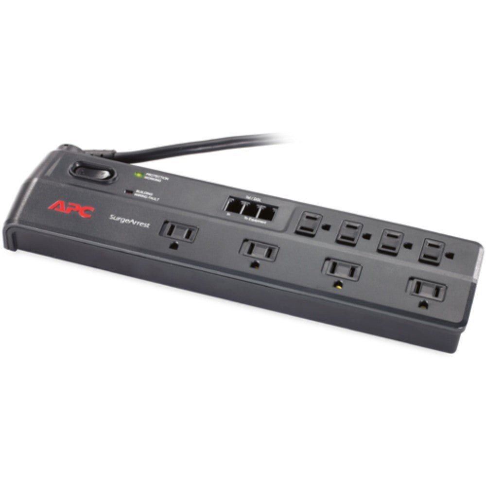 APC P8T3 Home/Office Surge Arrest8 Outlets with Tel2/Splitter Jacks, 120 V (SPECIAL OFFER)