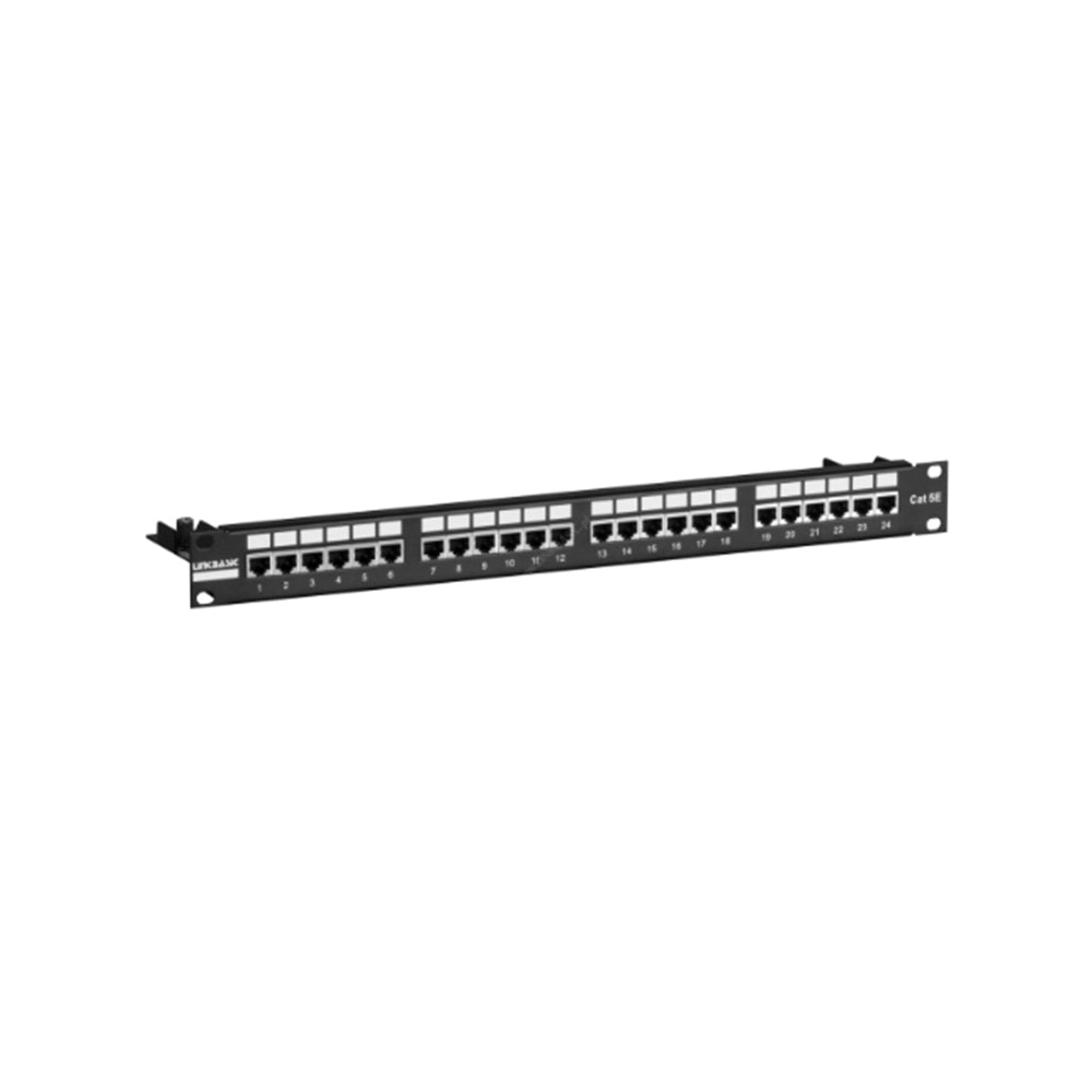 LinkBasic PNS24-UC5E Cat 5E UTP 24-Port Patch Panel (90 Degrees Punch ...