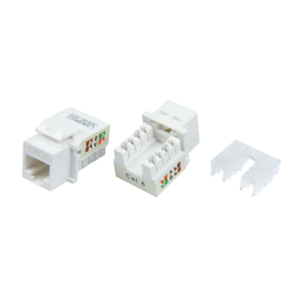 Accupower ACPJK-6-90-W Cat6 keystone jack, 90 degree, white